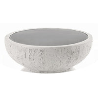 Elyana Accent Table, Sculpted Natural Gray Cement, Round 14 Inch Top -BM333130