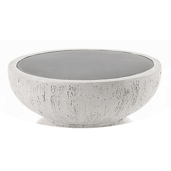 Elyana Accent Table, Sculpted Natural Gray Cement, Round 14 Inch Top -BM333130