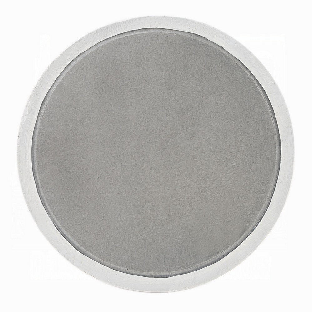 Elyana Accent Table, Sculpted Natural Gray Cement, Round 14 Inch Top -BM333130