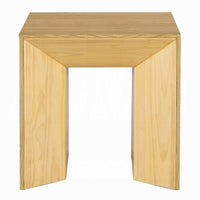 Arnold Side End Table, Natural Brown Wood Frame, Square 24 Inch Top -BM333135