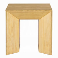 Arnold Side End Table, Natural Brown Wood Frame, Square 24 Inch Top -BM333135