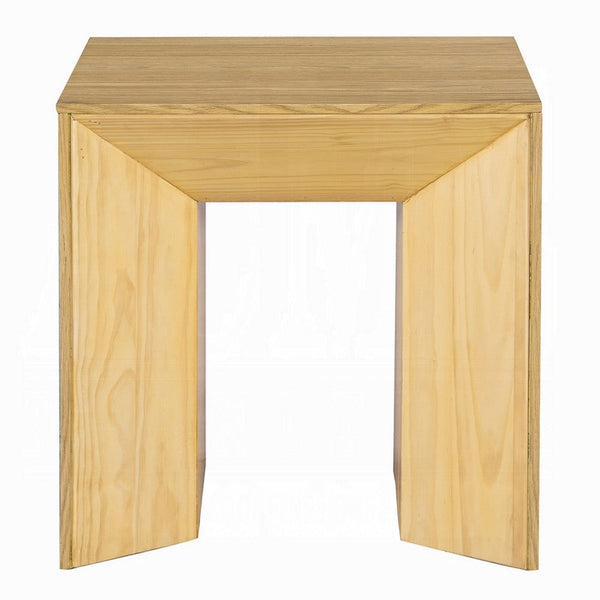 Arnold Side End Table, Natural Brown Wood Frame, Square 24 Inch Top -BM333135