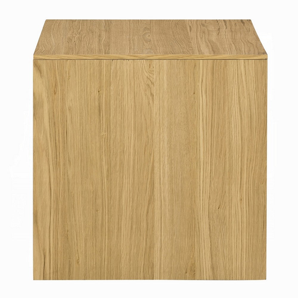 Arnold Side End Table, Natural Brown Wood Frame, Square 24 Inch Top -BM333135