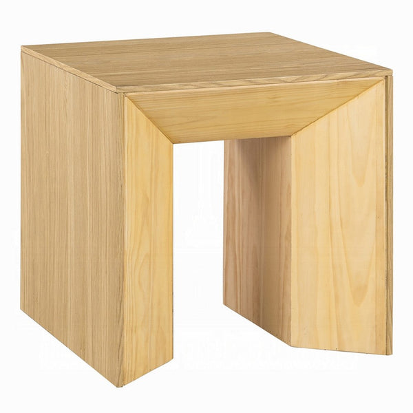 Arnold Side End Table, Natural Brown Wood Frame, Square 24 Inch Top -BM333135