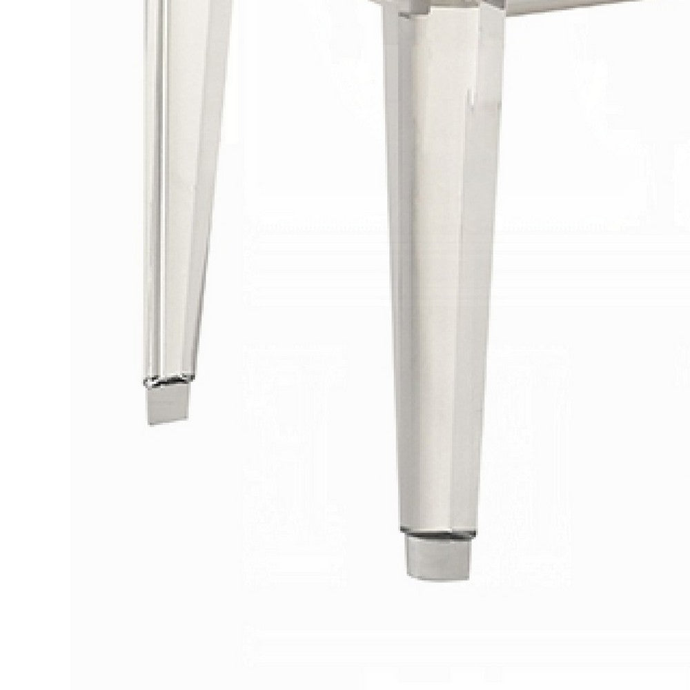 Veda Accent Bench, Light Gray Boucle, Pearl White Wood Finish, 54 Inch -BM333140