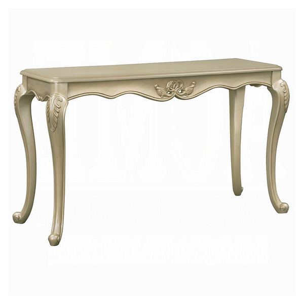 Bertha Sofa Table, Ornate Classic European Champagne Gold Wood 52 Inch -BM333145