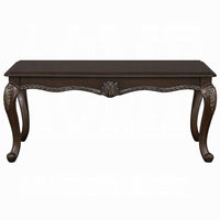 Reese Coffee Table, European Carved Classic Cherry Brown Wood, 48 Inch -BM333146