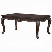 Reese Coffee Table, European Carved Classic Cherry Brown Wood, 48 Inch -BM333146