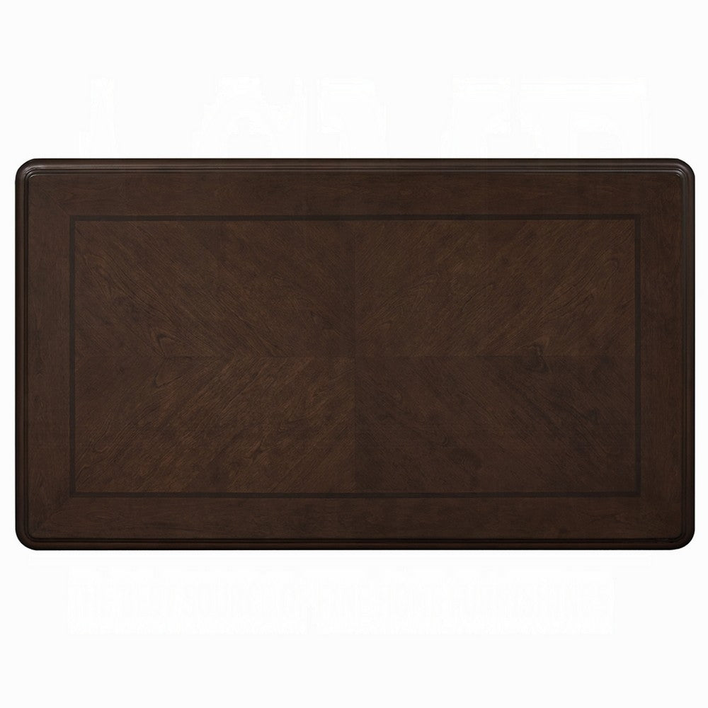 Reese Coffee Table, European Carved Classic Cherry Brown Wood, 48 Inch -BM333146