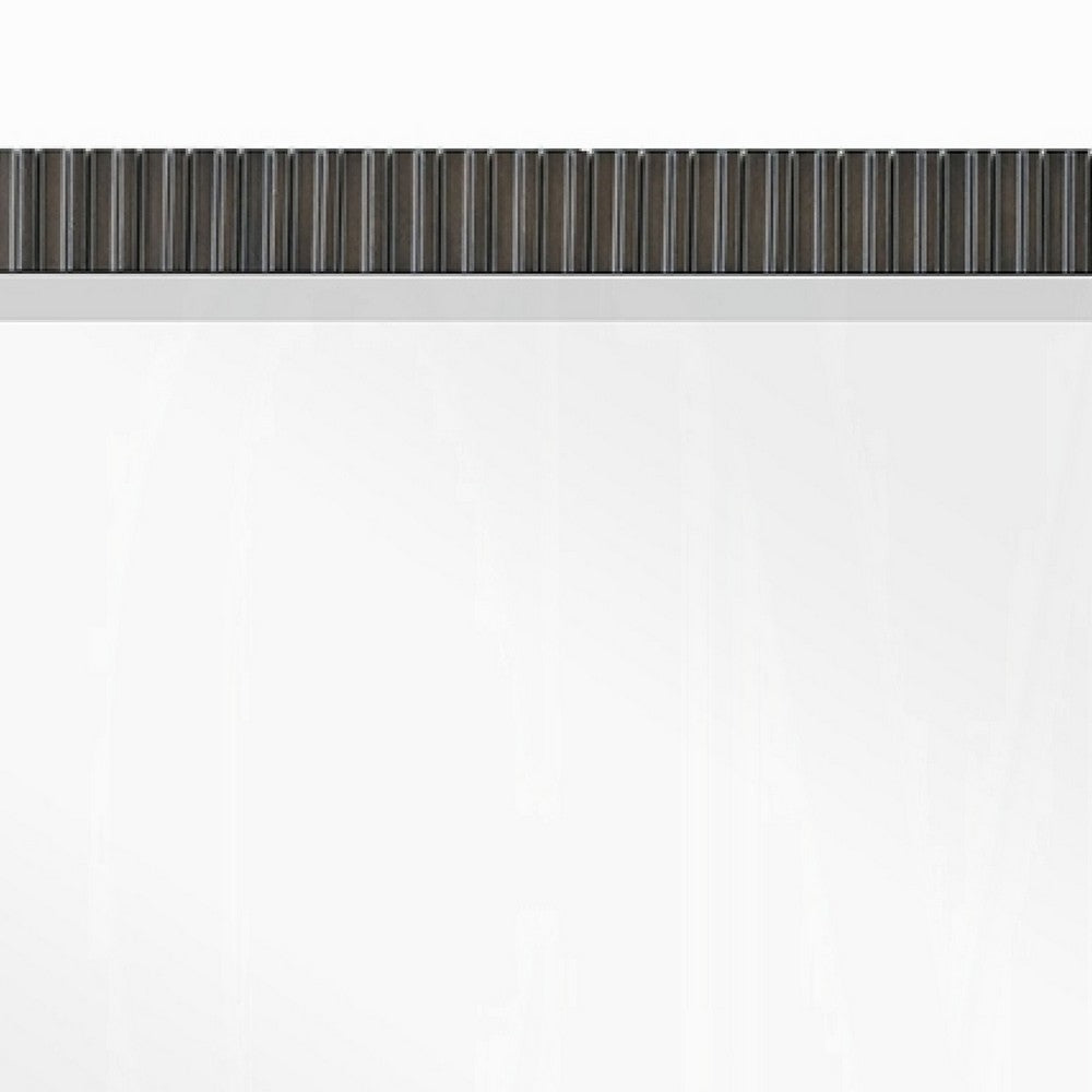 Jeh Dresser Mirror, Espresso Brown Wood, Sleek Rectangular Frame 36x42 -BM333158