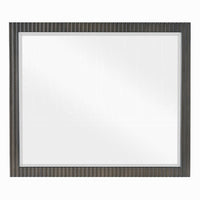 Jeh Dresser Mirror, Espresso Brown Wood, Sleek Rectangular Frame 36x42 -BM333158