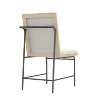 Lony Dining Side Chair Set of 2, Gray Seat n Back, Black Metal Frame -BM333211