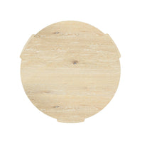 Lony Coffee Table, 42 Inch Round Top, Modern Panel Legs, Natural Brown -BM333213