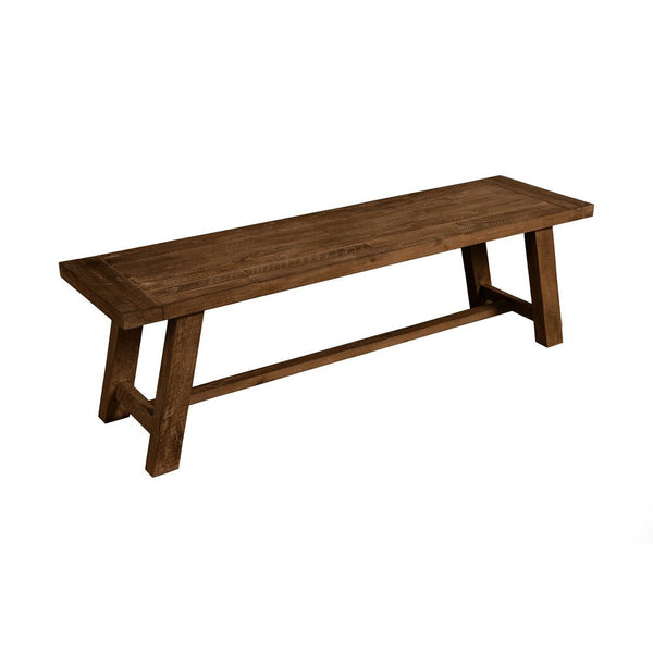 Bela Dining Bench, 60 Inch Rectangular Seat, Rich Brown Acacia Wood -BM333217