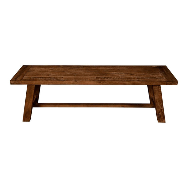 Bela Dining Bench, 60 Inch Rectangular Seat, Rich Brown Acacia Wood -BM333217