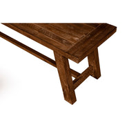 Bela Dining Bench, 60 Inch Rectangular Seat, Rich Brown Acacia Wood -BM333217