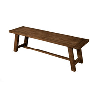Bela Dining Bench, 60 Inch Rectangular Seat, Rich Brown Acacia Wood -BM333217