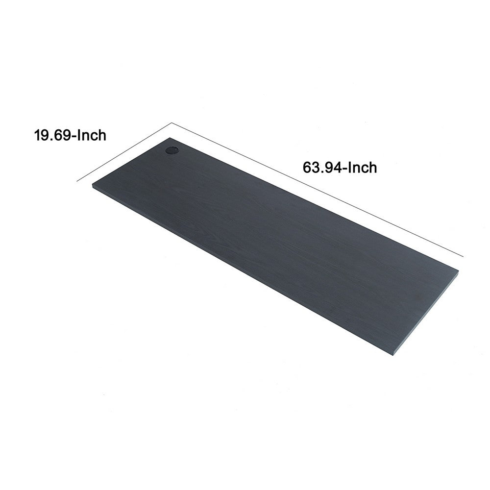 Asti Workbench Top, 20x64 Metallic Gray, Eco Friendly Melamine -BM333321