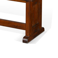 Reggie Nook Dining Bench, Trestle Base, Brown Mahogany Wood 48 Inch -BM333330