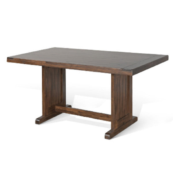 Reggie Dining Table, 60 Inch Rectangular Top, Brown Mahogany Wood  -BM333331