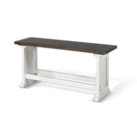 Orso Counter Height Dining Bench, Farmhouse Off White, Brown, 48 Inch -BM333333