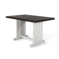 Orso Counter Height Dining Table, 60 Inch Rectangular, Off White Brown -BM333334