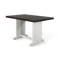 Orso Counter Height Dining Table, 60 Inch Rectangular, Off White Brown -BM333334