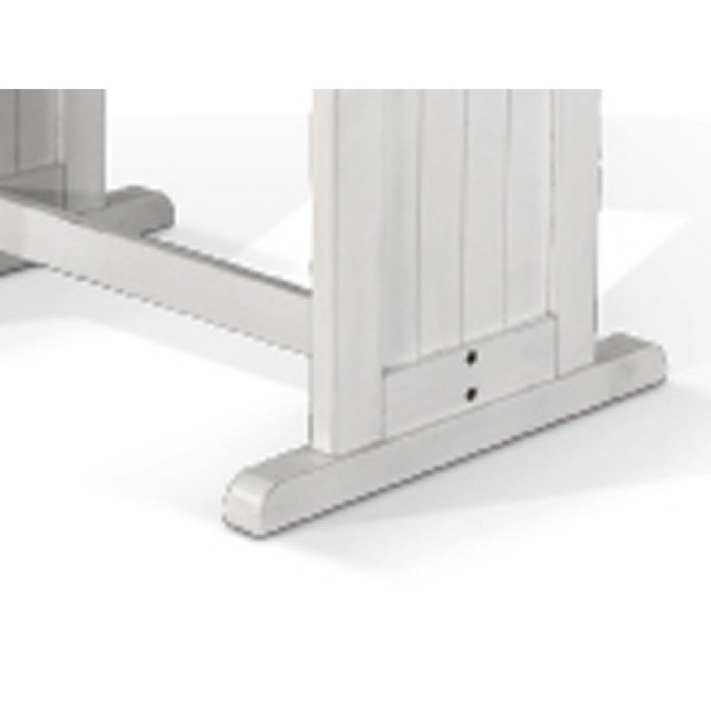 Orso Counter Height Dining Table, 60 Inch Rectangular, Off White Brown -BM333334