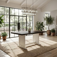 Orso Counter Height Dining Table, 60 Inch Rectangular, Off White Brown -BM333334