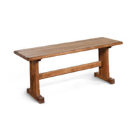 Marv Dining Bench, Trestle Base, Light Brown Mindi Wood 46 Inch -BM333335