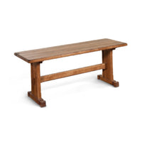 Marv Dining Bench, Trestle Base, Light Brown Mindi Wood 46 Inch -BM333335