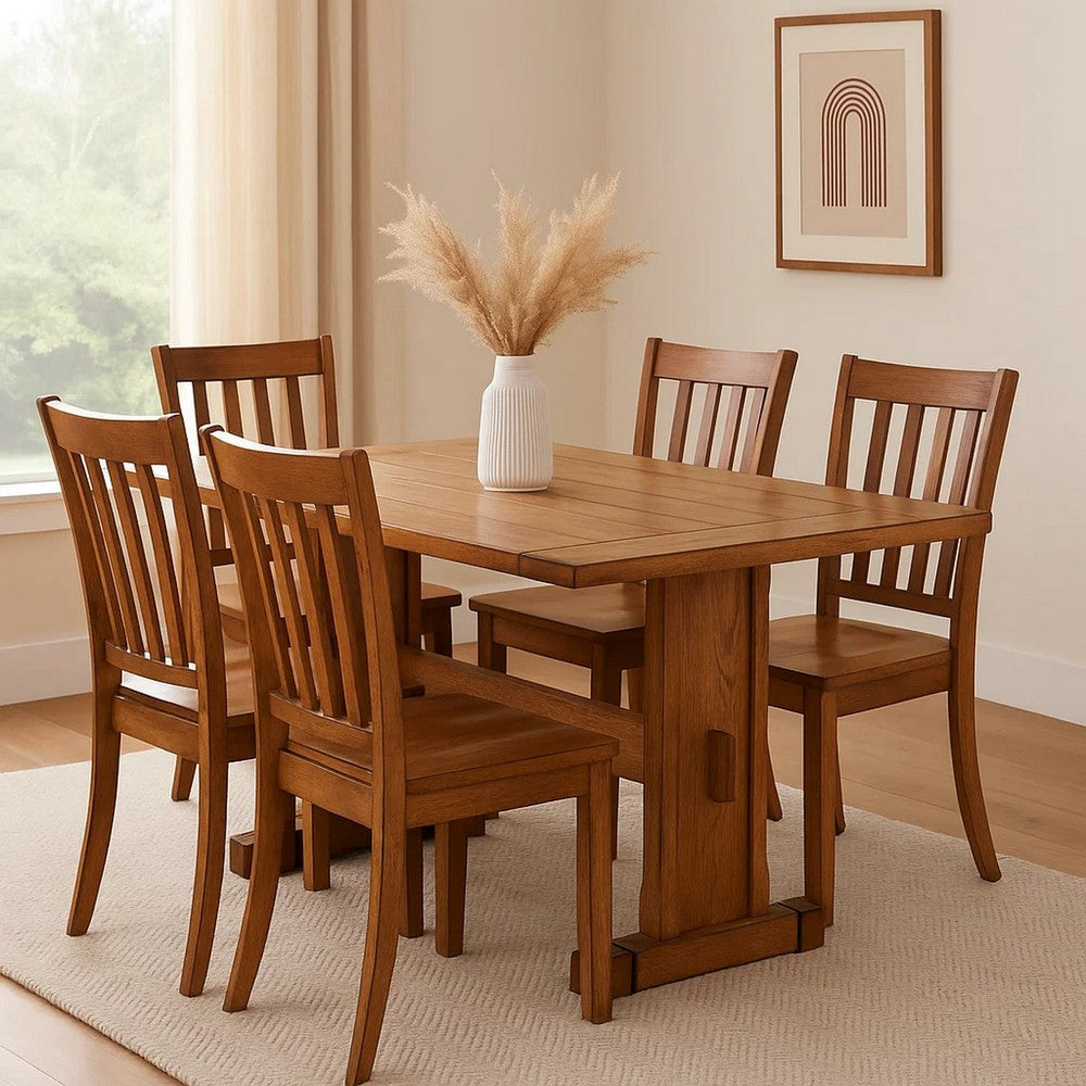 Marv Dining Table, 50 Inch Rectangular, Farmhouse Light Brown Wood -BM333336