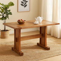 Marv Dining Table, 50 Inch Rectangular, Farmhouse Light Brown Wood -BM333336