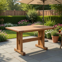 Marv Dining Table, 50 Inch Rectangular, Farmhouse Light Brown Wood -BM333336