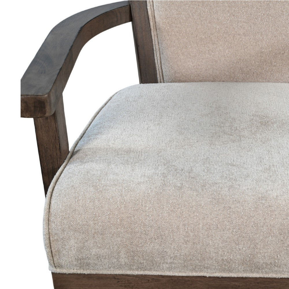 Yael Swivel Gaming Dining Chair, Adjustable Height, White Seat, Brown - BM333340