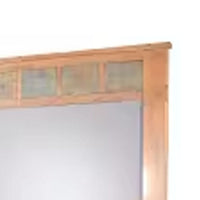 Marv Vanity Dresser Mirror, Natural Slate Inlay, Light Brown 46 Inch -BM333343