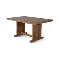 Yael Dining Table, 60 Inch Rectangular Plank Top, Light Brown Mahogany -BM333350