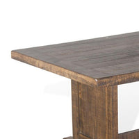 Camie Dining Table, 60 Inch Rectangular Plank Top, Brown Mahogany Wood -BM333360