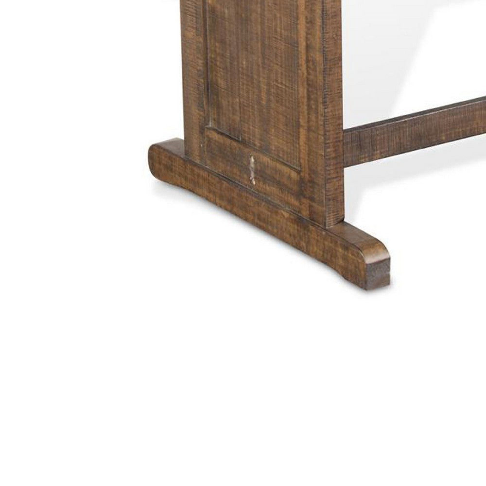 Camie Dining Table, 60 Inch Rectangular Plank Top, Brown Mahogany Wood -BM333360