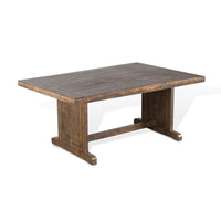 Camie Dining Table, 60 Inch Rectangular Plank Top, Brown Mahogany Wood -BM333360