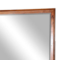 Amy Vanity Dresser Mirror, 36 x 42 Orange Brown Mahogany Wood Frame -BM333362
