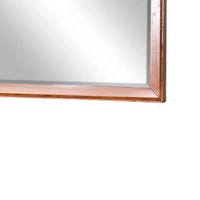 Amy Vanity Dresser Mirror, 36 x 42 Orange Brown Mahogany Wood Frame -BM333362