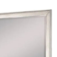 Amy Vanity Dresser Mirror, 36 x 42 Rustic Gray Mahogany Wood Frame -BM333363