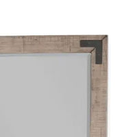 Desy Vanity Dresser Mirror, 40x41 Light Sand Brown Mahogany Wood Frame -BM333365