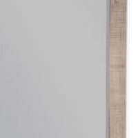 Desy Vanity Dresser Mirror, 40x41 Light Sand Brown Mahogany Wood Frame -BM333365