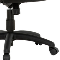 Sely Rolling Office Chair, 42 Inch Adjustable Height, Black Leather -BM333395