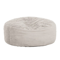 Sealy Bean Bag Chair, Soft Faux Fur Cover, Shredded Foam Fill, Beige -BM333396