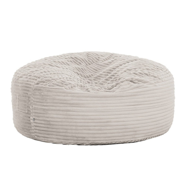 Sealy Bean Bag Chair, Soft Faux Fur Cover, Shredded Foam Fill, Beige -BM333396