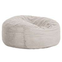 Sealy Bean Bag Chair, Soft Faux Fur Cover, Shredded Foam Fill, Beige -BM333396