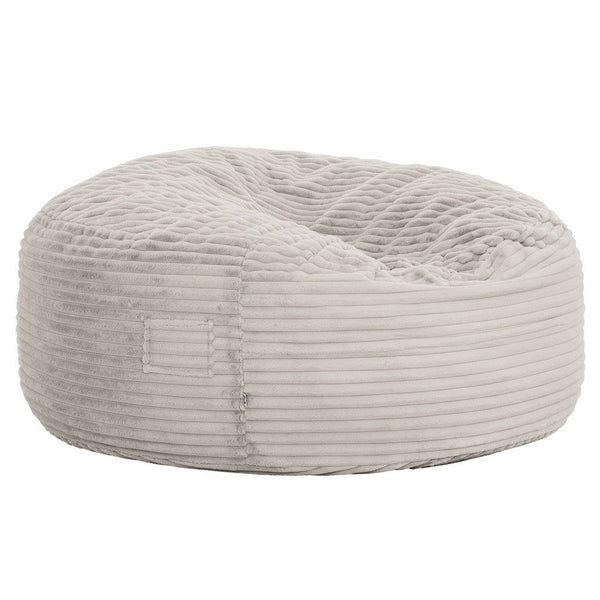 Sealy Bean Bag Chair, Soft Faux Fur Cover, Shredded Foam Fill, Beige -BM333396